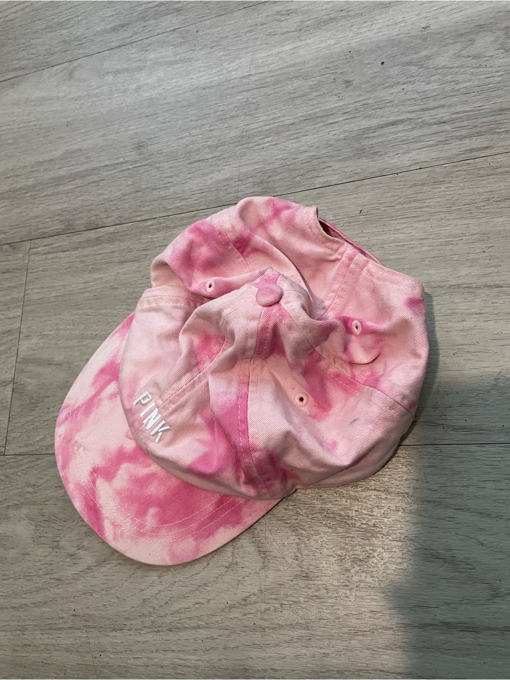 PINK Victoria's Secret Pink Tie-Dye Kids Baseball Hat